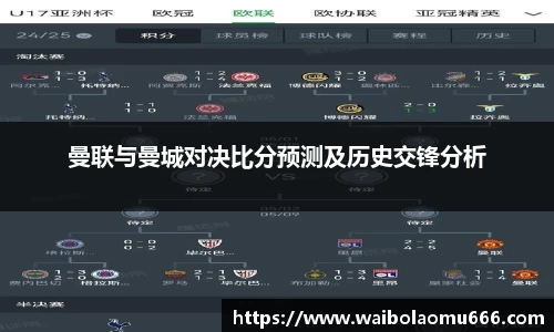 曼联与曼城对决比分预测及历史交锋分析